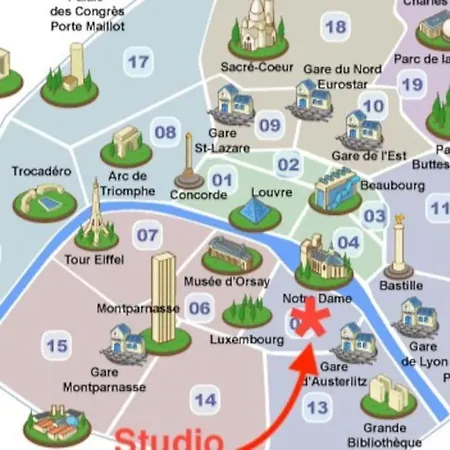 Apartamento Studio Notre-dame París
